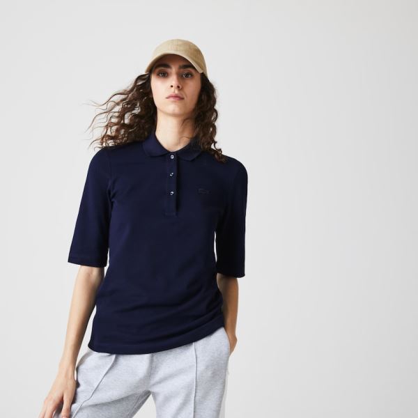 Lacoste Lacoste Slim Fit Supple Cotton Polo - Polo Dámské Tmavě Blankyt Blankyt | CZ-NE5FJa